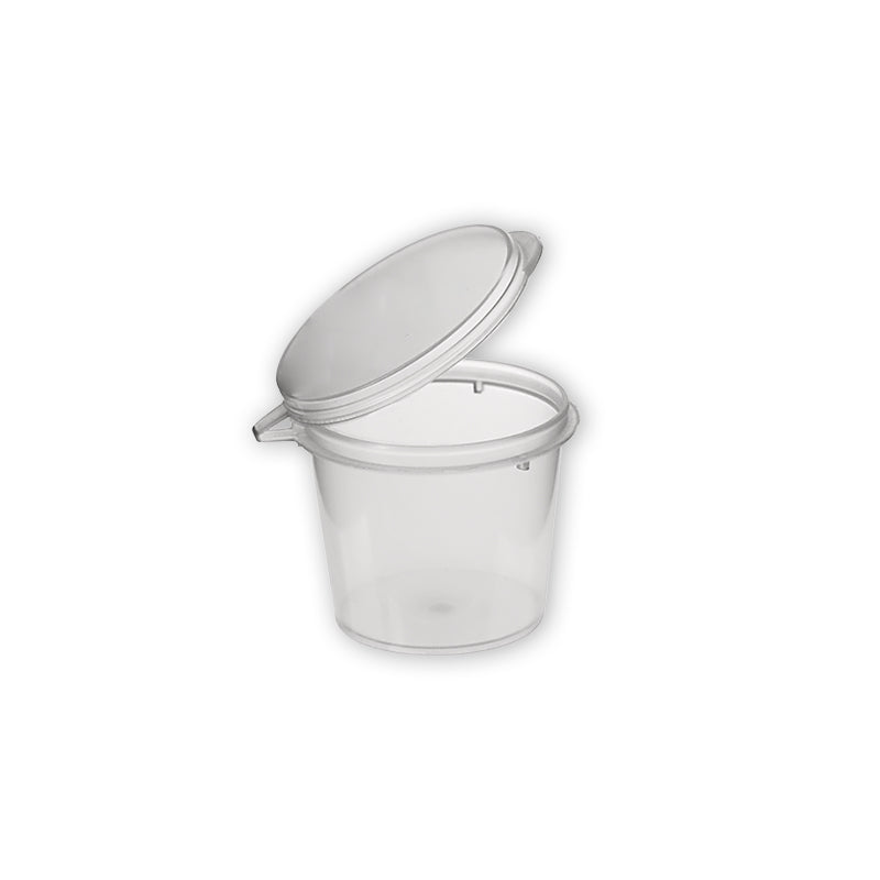 1OZ SAUCE CONTAINER W/ HINGED LID - 1000 SETS