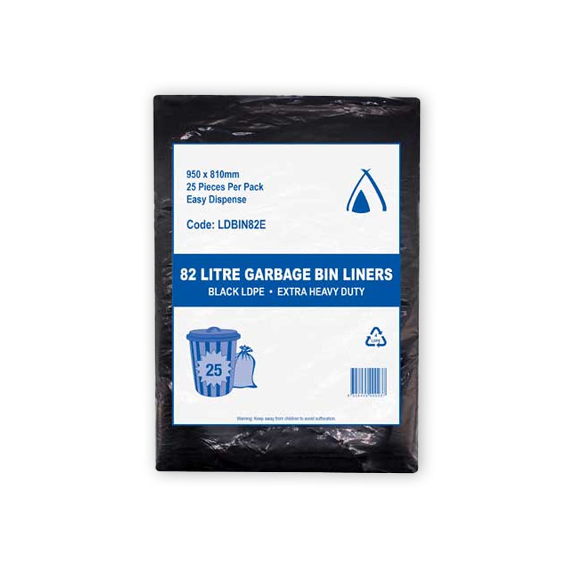 EXTRA HEAVY DUTY BIN BAGS 82L 200PCS