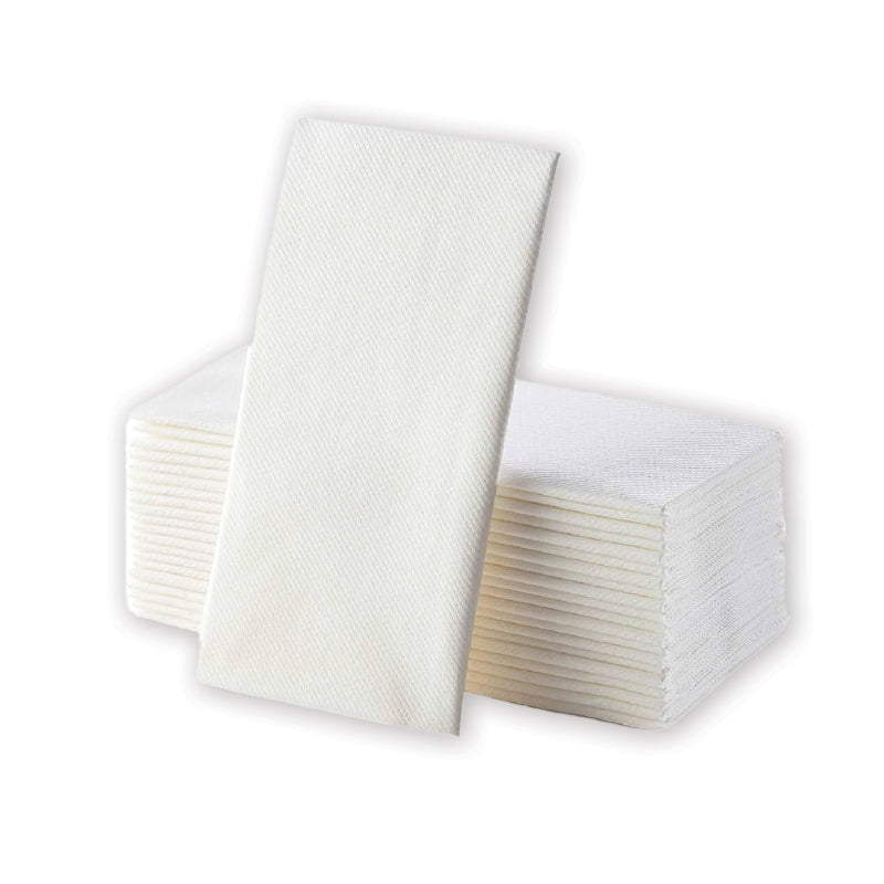 GT FOLD QUILTED 2 PLY DINNER WHITE NAPKIN - 1/8 GT FOLD - 1000PCS