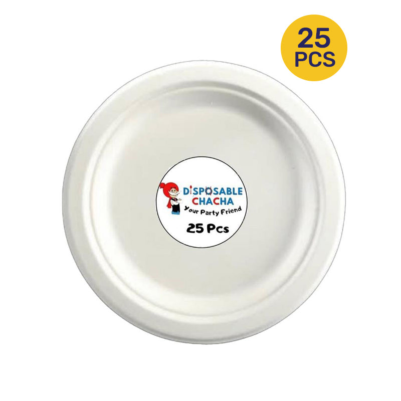 DISPOSABLE CHACHA 9" ROUND PLATE (25PCS) - $2.25 EA / CTN QTY: 16