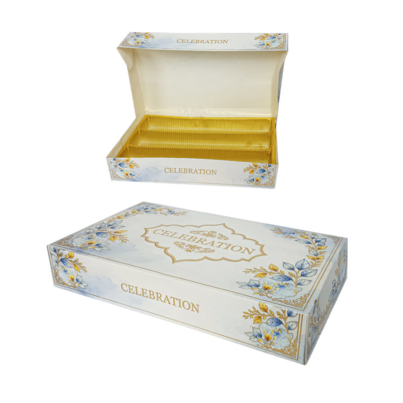 Premium Mithai (Sweet) Box White 1kg w/ Tray - $0.95 EA / CTN QTY: 300
