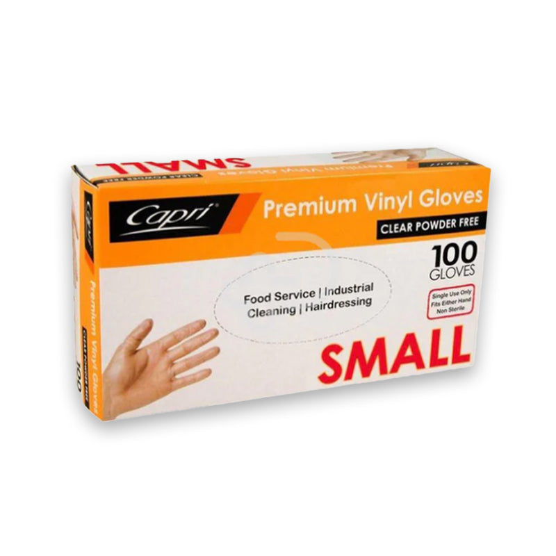 VINYL SMALL GLOVES POWDER FREE - $2.90 EA / CTN QTY: 10