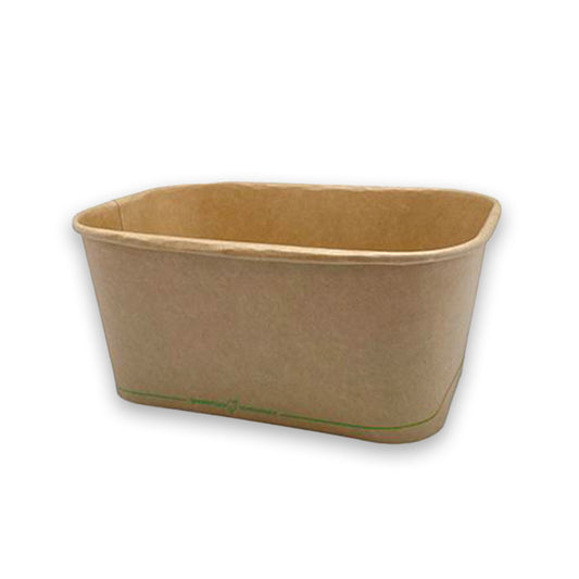 1000ml Rectangular Kraft Container - 300PCS