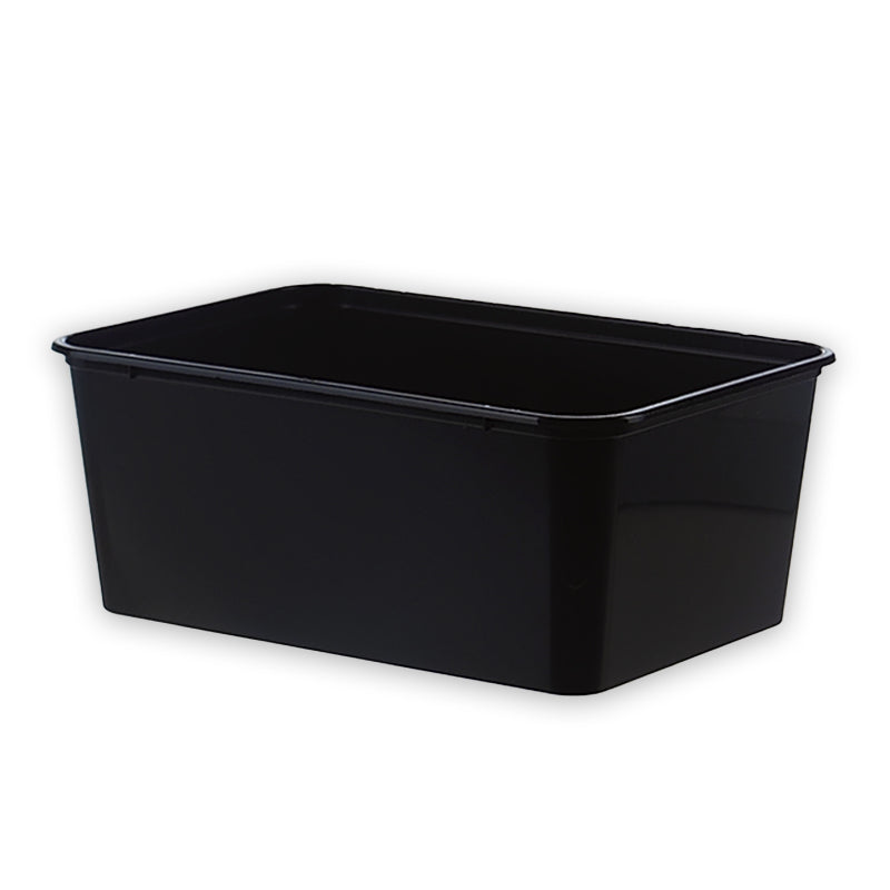 1000ml Black Rectangular Container - 500 PCS