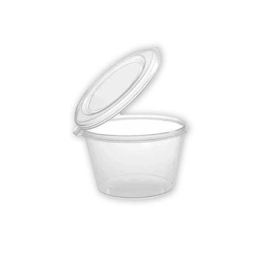 2OZ SAUCE CONTAINER WITH HINGED LID-1000 PCS (PPI-20Z+LID)