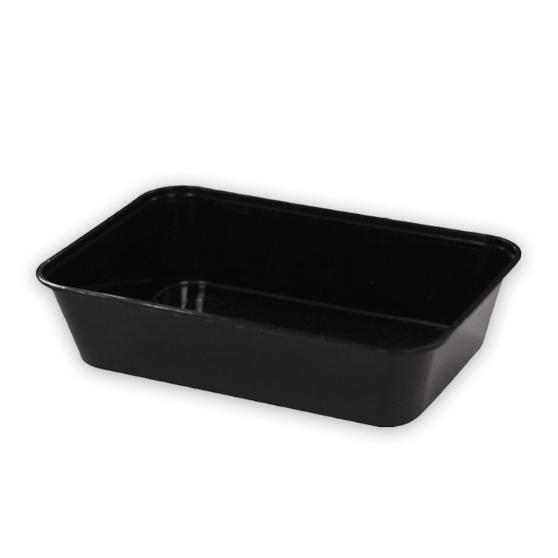 500ml Black Rectangular Container - 500 PCS