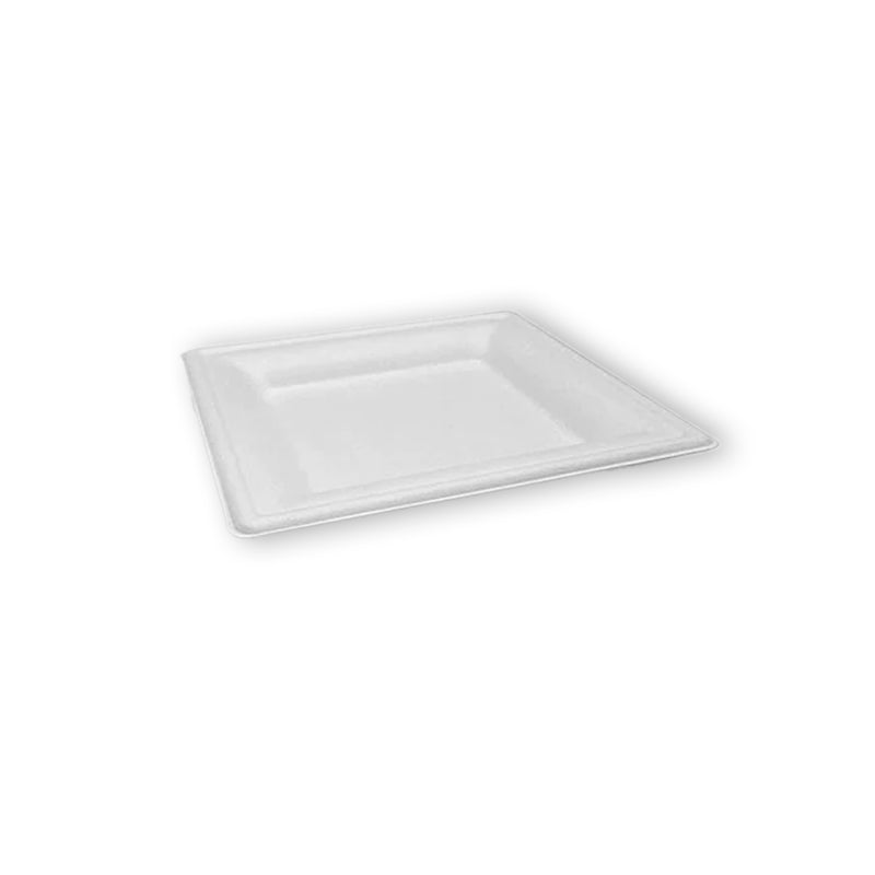 8″ PLATE SQUARE SUGARCANE 600 PCS