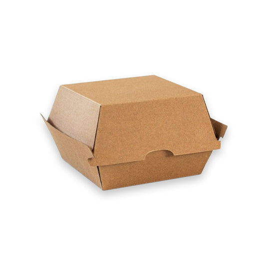 BURGER BOX/BROWN CORRUGATED PLAIN/BROWN 250PC