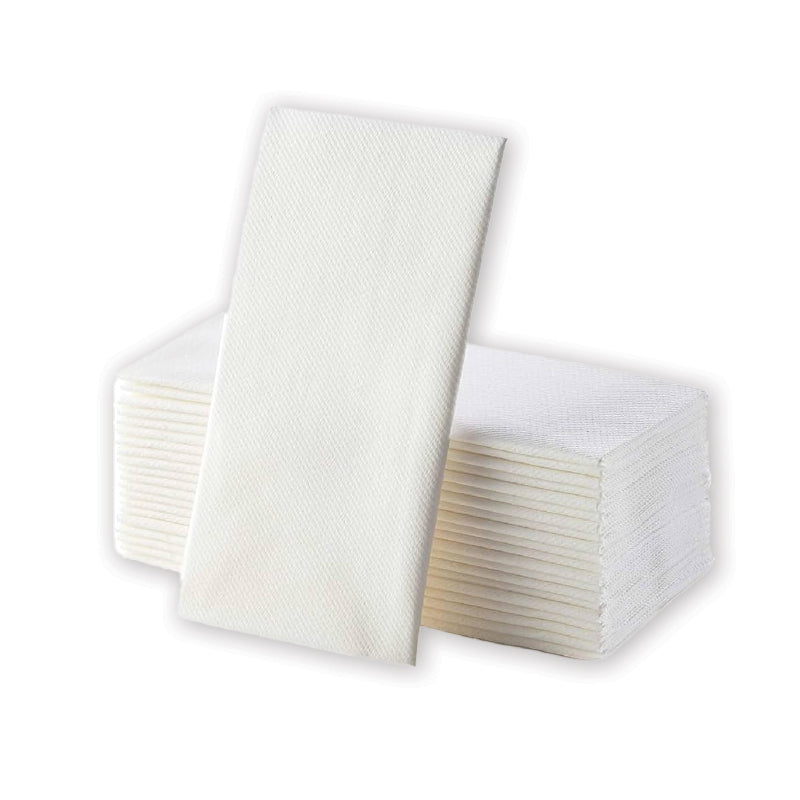 GT FOLD QUILTED  2 PLY DINNER WHITE NAPKIN - 1/8 GT FOLD - 1000PCS