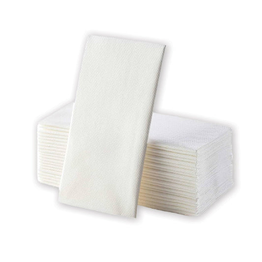 GT FOLD QUILTED  2 PLY DINNER WHITE NAPKIN - 1/8 GT FOLD - 1000PCS