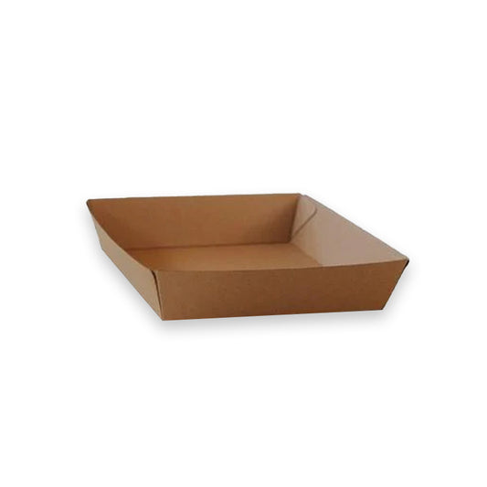 TRAY MEDIUM CORRUGATED PLAIN/BROWN - 250PCS