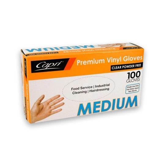 VINYL MEDIUM GLOVES POWDER FREE