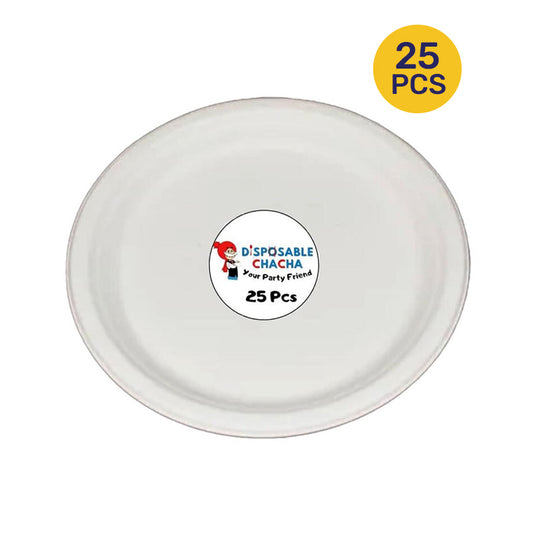 DISPOSABLE CHACHA 10" ROUND PLATE (25PCS) - $3.25 EA / CTN QTY: 16