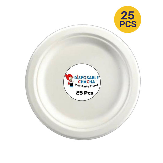 DISPOSABLE CHACHA 9" ROUND PLATE (25PCS) - $2.25 EA / CTN QTY: 16