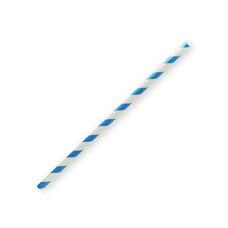 PAPER STRAW REGULAR - BLUE STRIPE 2500PCS