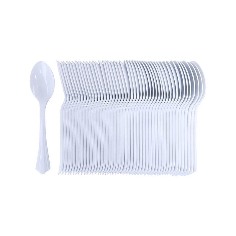 Reusable White Spoons 20pk  - $1.50 EA / CTN QTY: 50