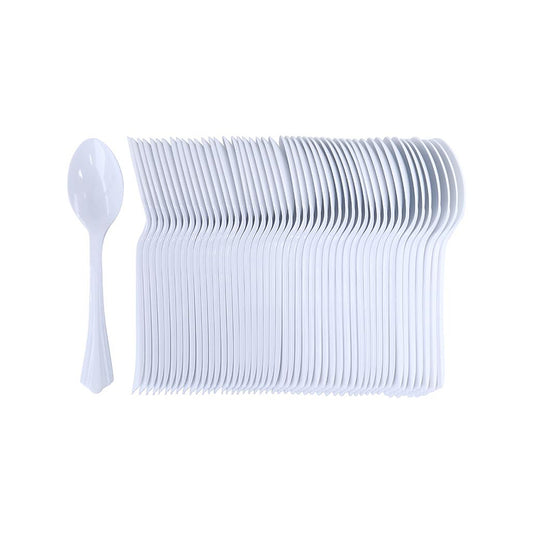 Reusable White Spoons 20pk  - $1.50 EA / CTN QTY: 50