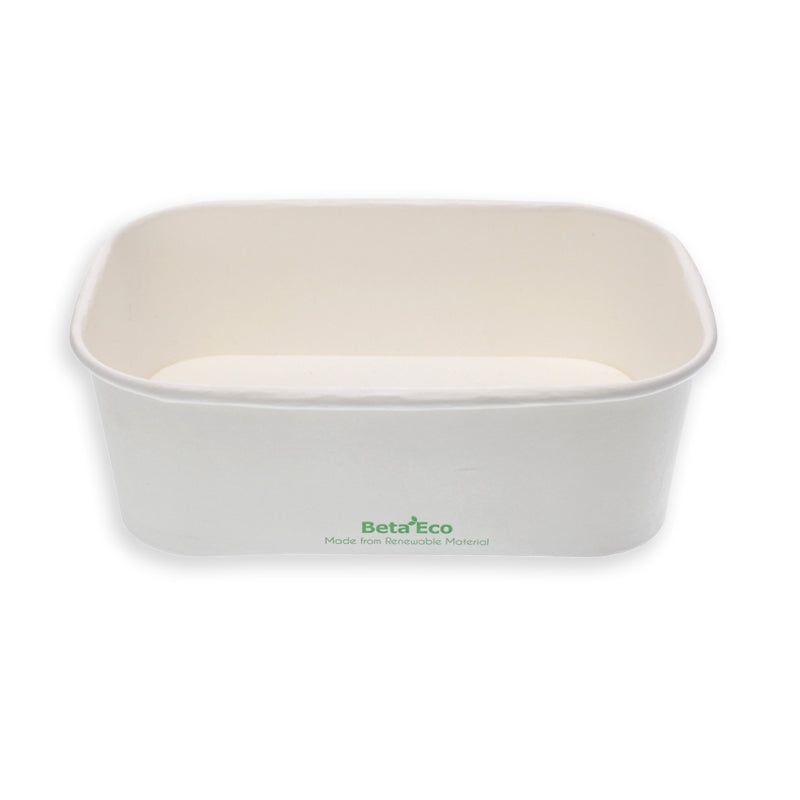 750ml Rectangular White Containers - 300PCS