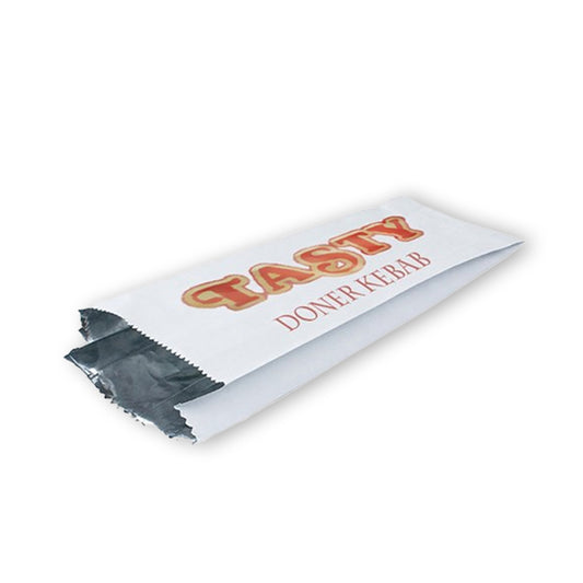 PRINTED WHITE FOIL KEBAB BAG-250PCS